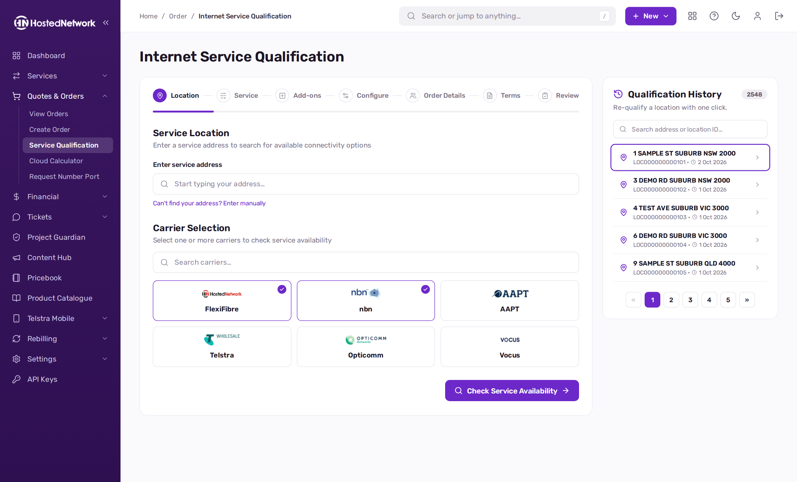 Hosted Network Partner Portal