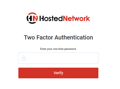 Hosted Network Partner Portal - Two factor authentication